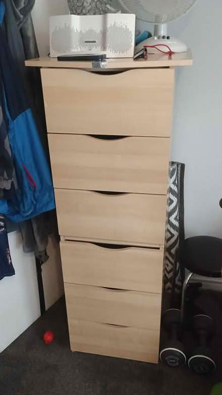 Photo of free Tall 6 drawer bedroom wood affect (Halifax HX3) #1