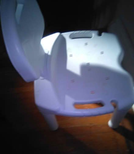 Photo of free White shower chair (60th cedar ave 19143) #3