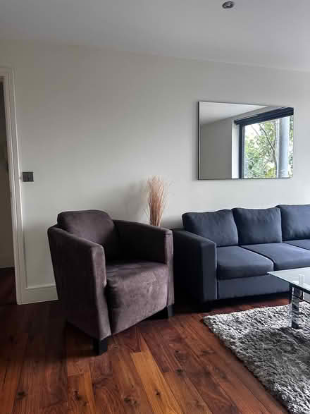 Photo of free Brown velvet armchair (TW9) #1