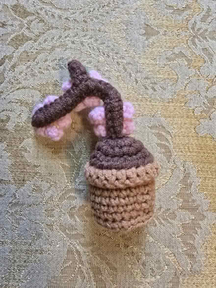 Photo of free Small Crocheted Pink Orchid Plant (West 7th) #2
