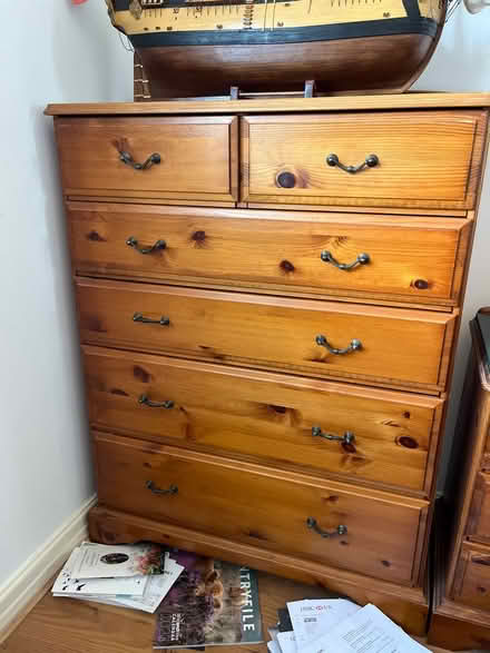Photo of free Dark wood chest of drawers (Barton le clay MK45) #1