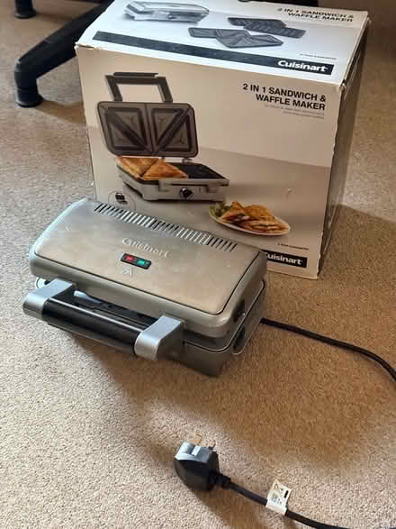 Photo of free FAULTY Cuisinart GRSM1WU waffle/sandwich maker (North Camp GU14) #1