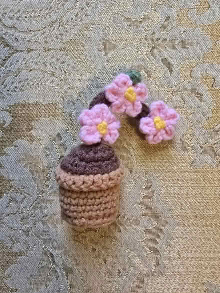 Photo of free Small Crocheted Pink Orchid Plant (West 7th) #1