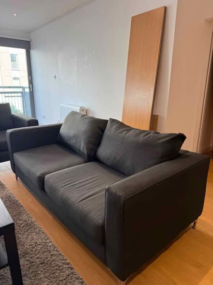 Photo of free 2 x Charcoal Grey 3-Seater Sofas (Western Harbour EH6) #1