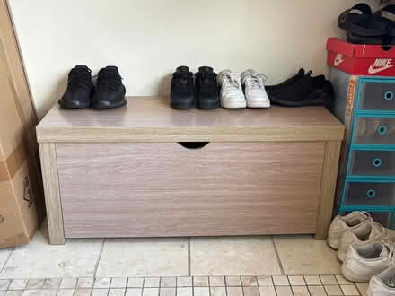 Photo of free Wooden shoe rack (Birdsfoot Lane LU3) #2