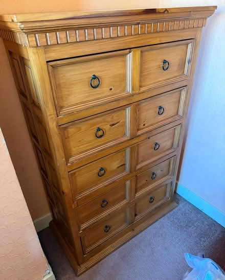 Photo of free Wooden 5 draw chest of draws (Queslett B44) #1