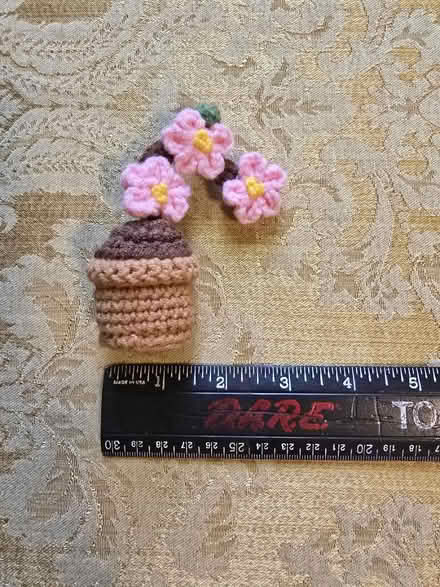 Photo of free Small Crocheted Pink Orchid Plant (West 7th) #4