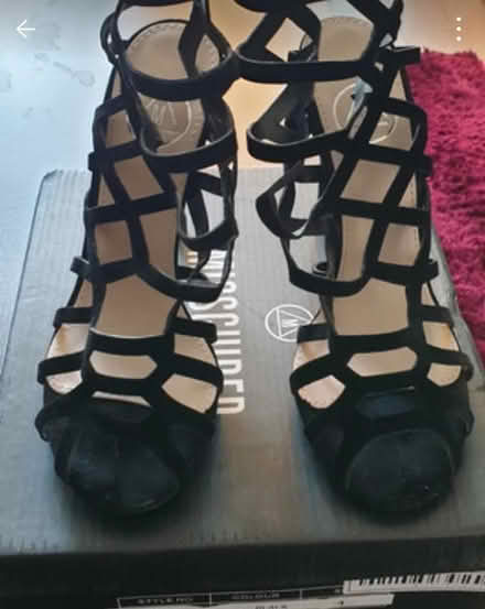 Photo of free Black strappy laser cut out heels (Millwall E14) #1