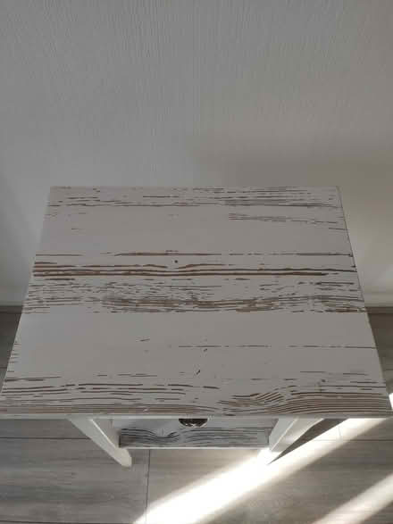 Photo of free White side table with drawer (E10 6RH) #3
