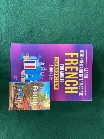 Photo of free One large book of French lessons and one phrase book. (Bourne PE10) #1