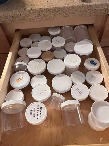 Photo of free Many plastic containers with lids (Blackhawk) #1