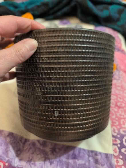 Photo of free Brown ceramic Plant pot. 6" tall. (Alperton HA0) #1