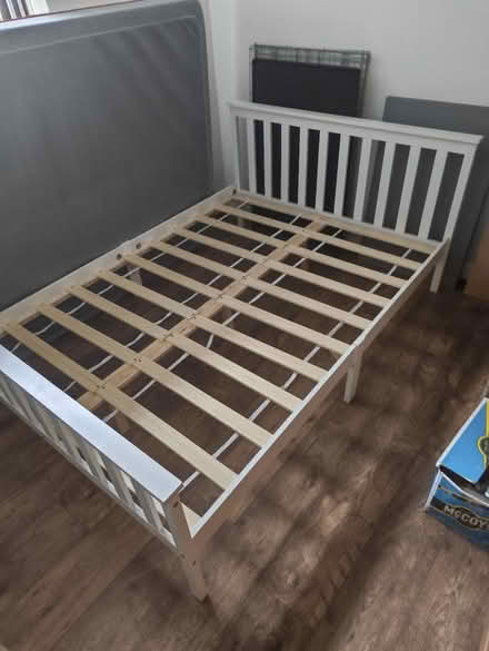Photo of free Double wooden bed frame (WV4 parkfields) #1