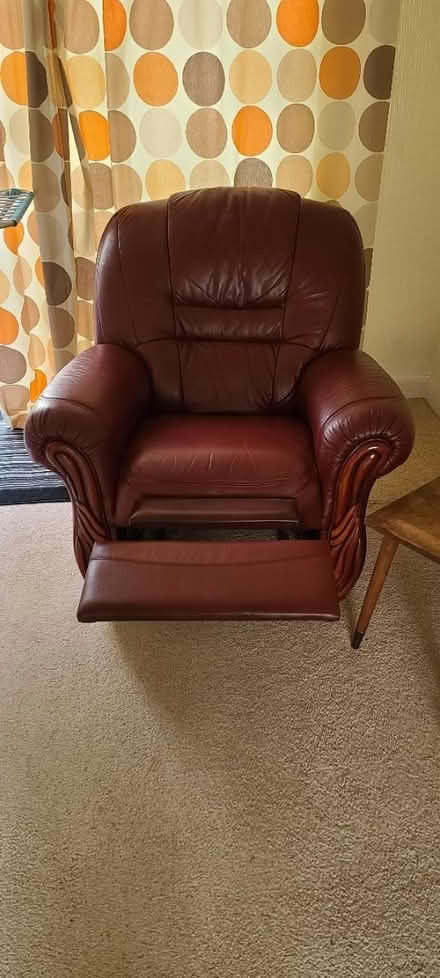 Photo of free Leather sofa and armchair (Warton, near Carnforth LA5) #3