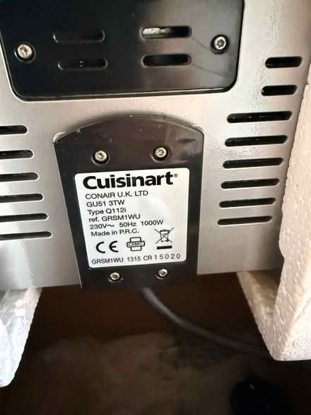 Photo of free FAULTY Cuisinart GRSM1WU waffle/sandwich maker (North Camp GU14) #4