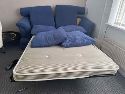 Photo of free Blue Pull-Out Sofa Bed (Bowburn DH6) #1