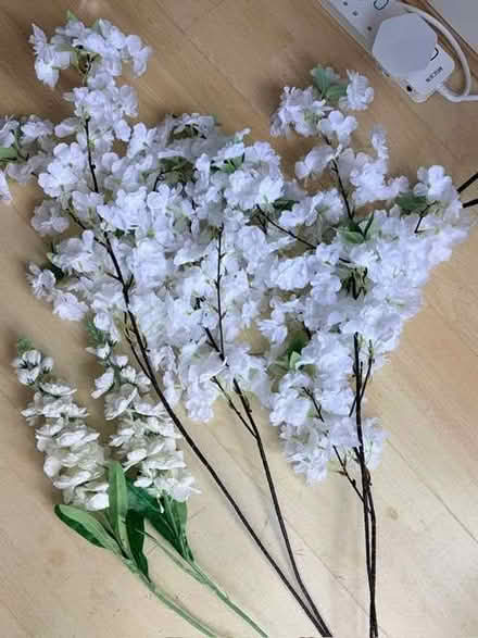 Photo of free 6x stems of artificial flowers and cherry blossom flowers (Ashburton SE25) #1