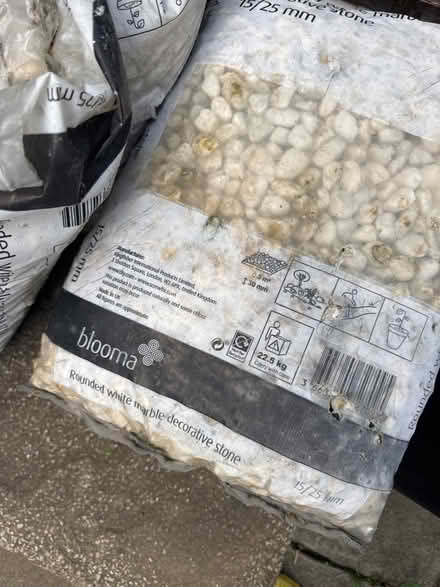 Photo of free 4x Blooma rounded white marble stone (Shepherds Bush W6) #3