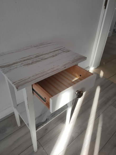 Photo of free White side table with drawer (E10 6RH) #1