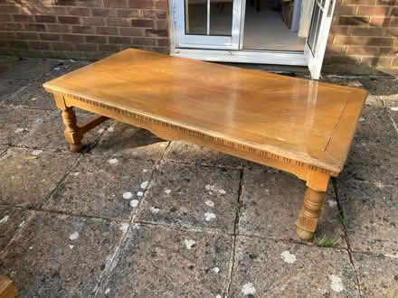 Photo of free Long low wooden table (Burnham, Bucks) #1