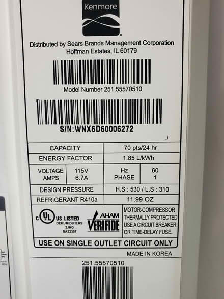 Photo of free Dehumidifier - needs freon (Shelley Lake, Raleigh) #2