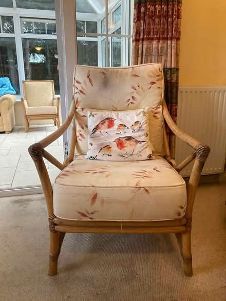 Photo of free Pine chair with cushions (Burnham, Bucks) #1