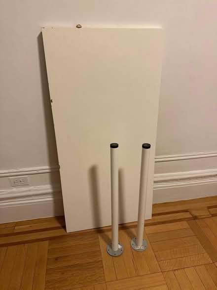 Photo of free white table desk surface and 2 legs (10025) #1