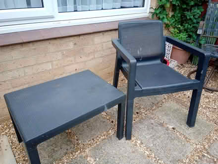 Photo of free Garden table and chair (Orton Goldhay PE2) #1