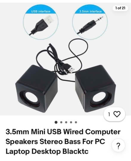 Photo of Miniature Computer Speaker (Bowie) #1