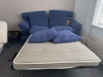 Photo of free Blue Pull-Out Sofa Bed (Bowburn DH6) #2