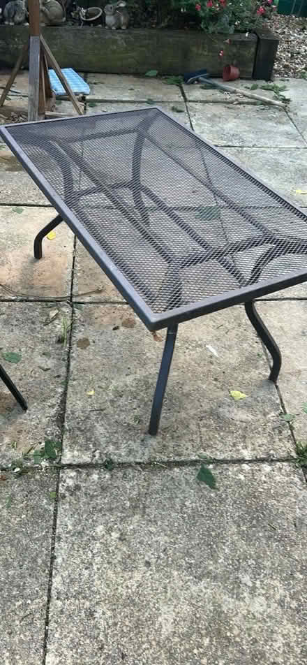 Photo of free Metal Garden table (Neithrop OX16) #1