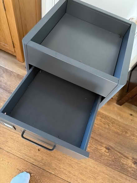 Photo of free Small grey metal filing cabinet (Sharmans Cross B91) #2