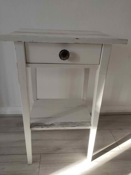 Photo of free White side table with drawer (E10 6RH) #2