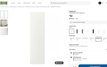 Photo of free IKEA white 60x220 side panel (Eltham SE9) #1