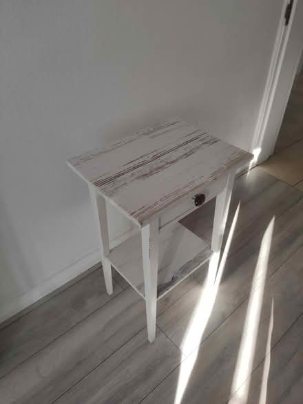 Photo of free White side table with drawer (E10 6RH) #4