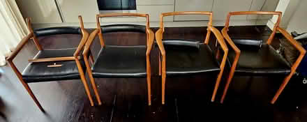 Photo of free Danish dining chairs for repair (Barons Court W14) #1