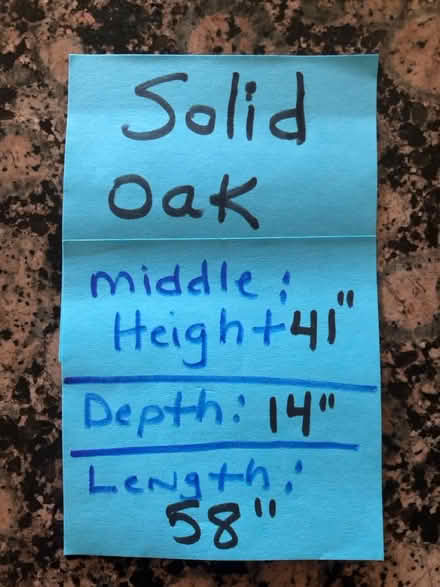 Photo of free Solid oak shelving unit (Near SBHS) #2