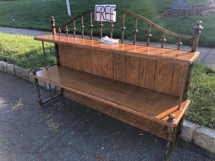Photo of free Solid oak shelving unit (Near SBHS) #1