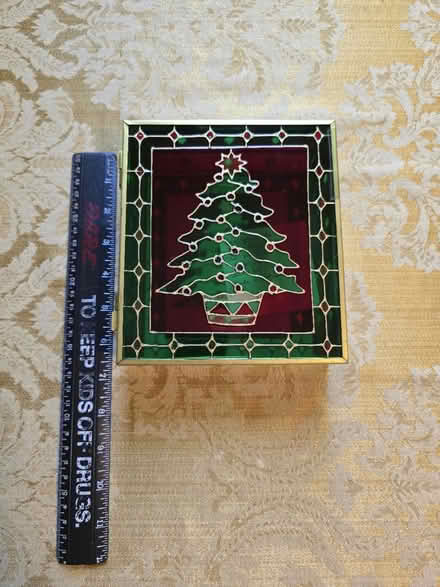 Photo of free Xmas Tree Stained Glass Hinged Box (West 7th) #2