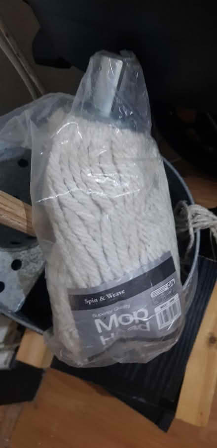 Photo of free Metal mop bucket and new mop head (Barkingside IG6) #1