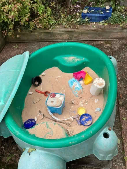 Photo of free Covered sandpit and toys (Micklefield HP13) #2