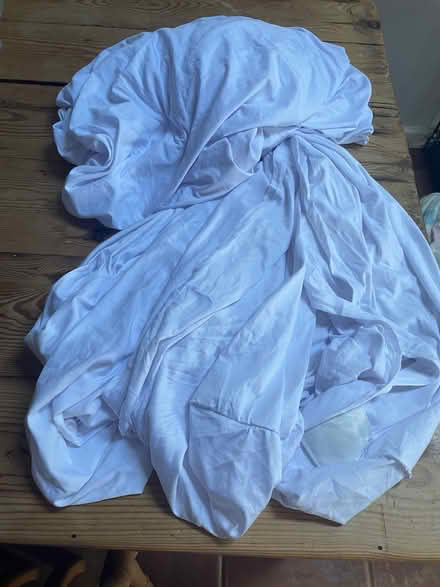 Photo of free 2 x Stretchy White Table Covers (North Ascot SL5) #2