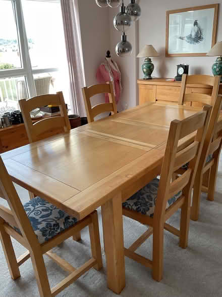 Photo of free Oak table and 6 chairs (Eastbourne BN21) #2