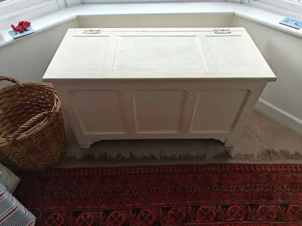 Photo of free White Painted Wood Blanket Box (Porthleven TR13) #1