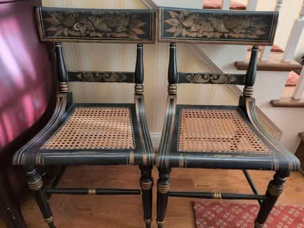 Photo of free 2 painted cane seated chairs (Mays Chapel) #1