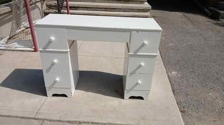 Photo of free Kid's Desk - wooden, painted white (Curbside - 11 Humber Trail) #1