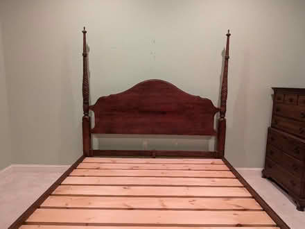 Photo of free King sized poster bed frame (Mays Chapel) #4