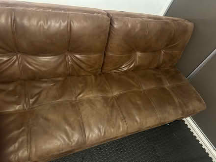 Photo of free Brown Faux Leather Sofa Bed (Se11) #3