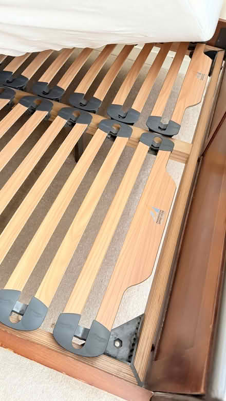 Photo of free Guildford Full double bed+wooden/metal frame, dismantled (Millmead GU2) #4