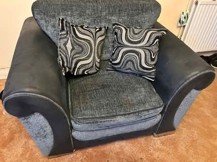 Photo of free Black & charcoal Fabric Armchair (Station Area RG21) #1